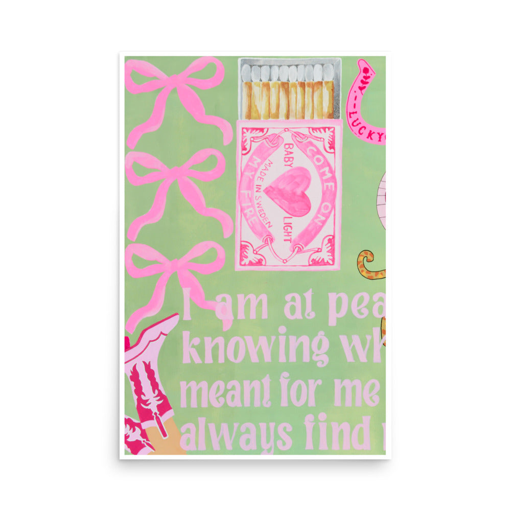 "I am at peace" print