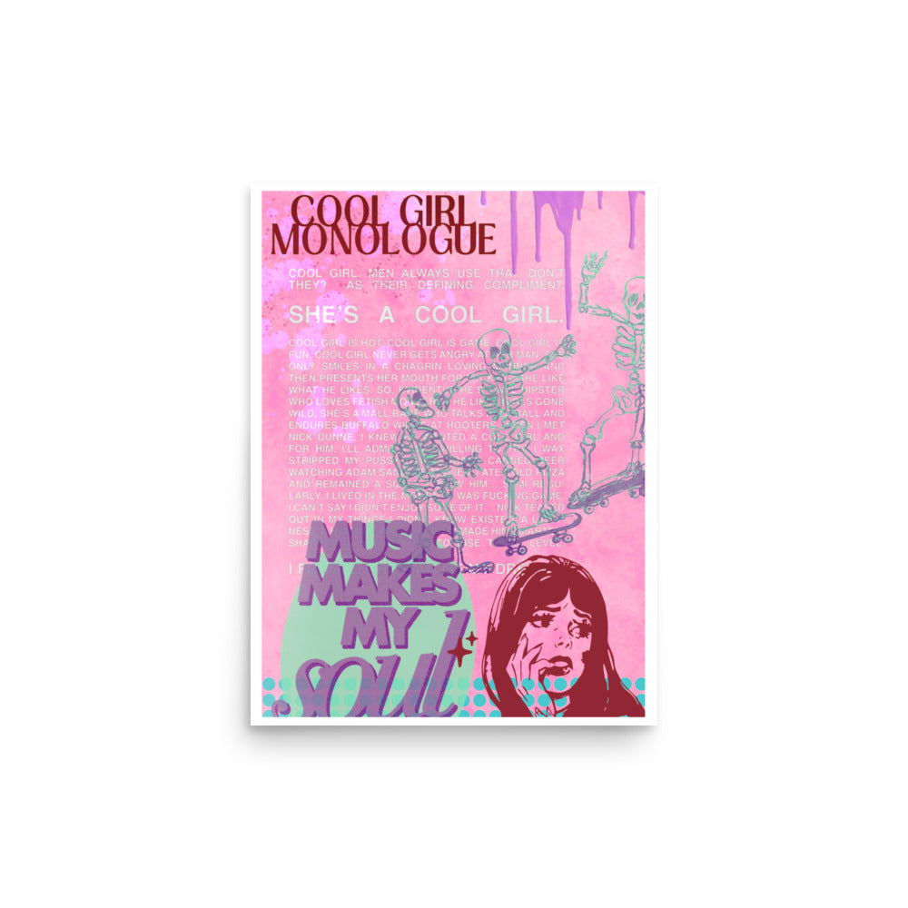 "cool girl" print