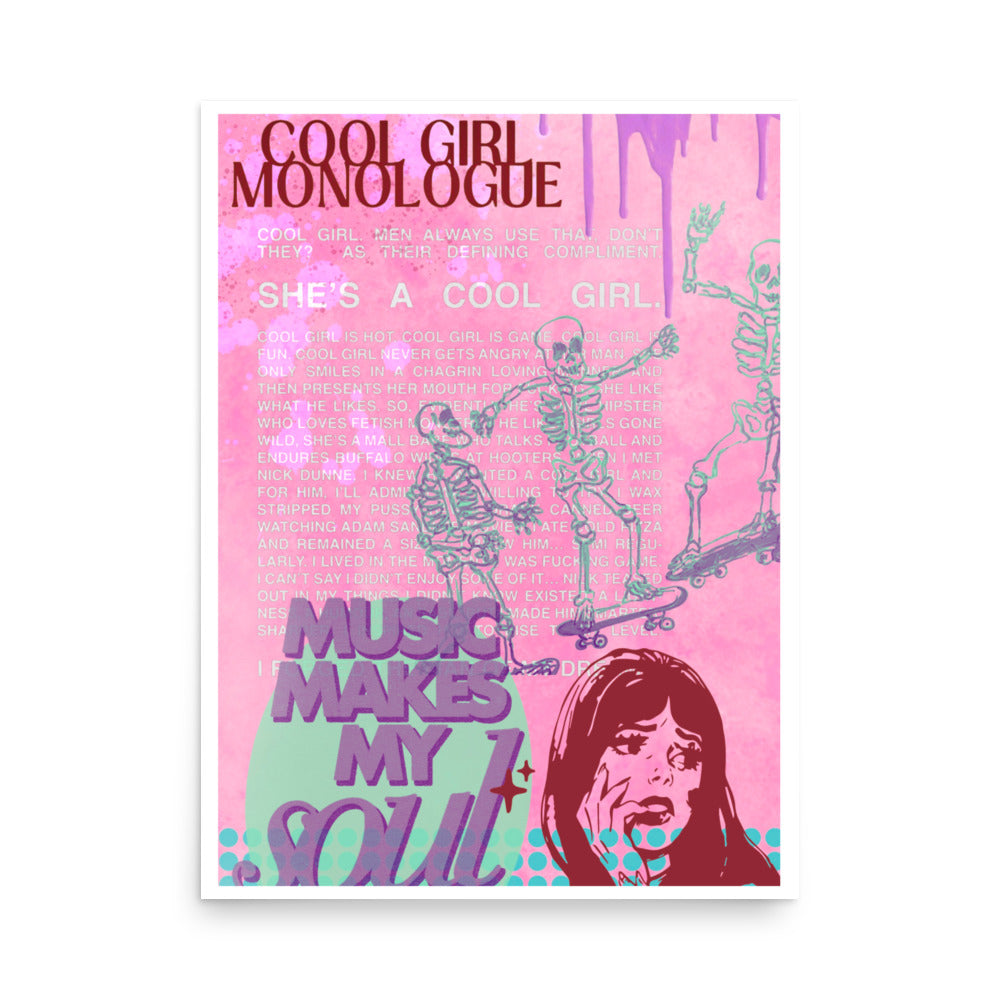 "cool girl" print