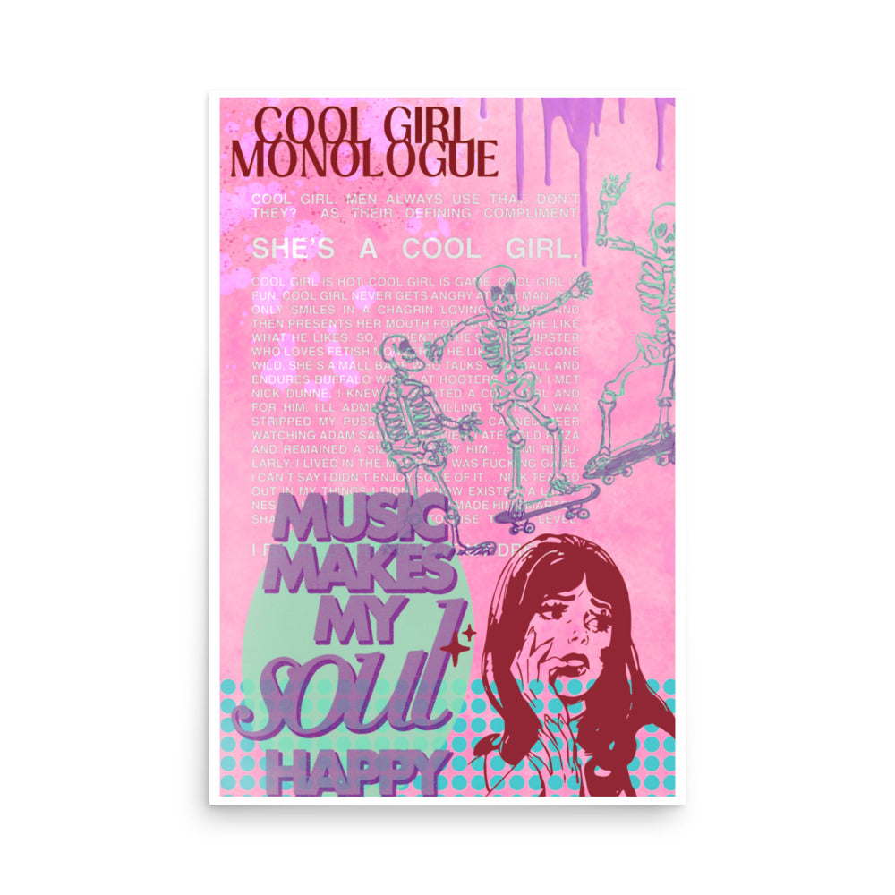 "cool girl" print